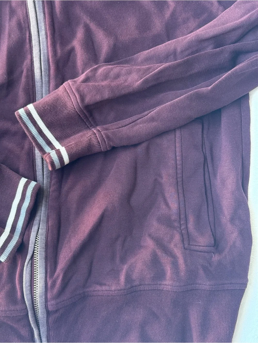 Banana Republic Maroon Full-Zip Sweater Jacket